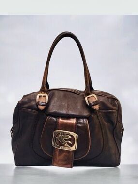 Etro Vintage Satchel Italian Brown Shoulder Bag